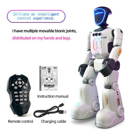 Smart Robot Joint Simulation Recording Dancing Gesture Sensing Voice Remote AI Walking Singing and Dancing Robots Christmas Birthday Gifts Kids