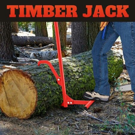 Log Lifter 129cm Roller Cant Hook Jack Logging Peavey Timberjack 51 Inch Heavy Duty Timber Wood Lifting Rolling Raising Moving Tool Steel Adjustable
