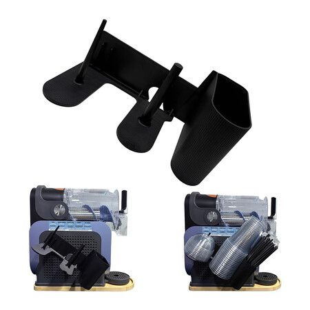 3 in 1 Side Mounted Cup Organizer for Ninja Slushie Machine FS299, FS300, FS301, Side Mounted Holder for Cups, Lids and Straws, Storage Accessories