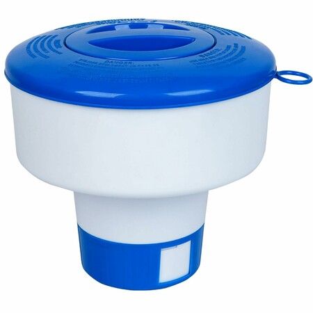 Pool Chlorine Floater for Pools Fits 3In Tablets,7In Diameter Chlorine Tablet Floater with Adjustable Flow Vents Balanced Chemical Dispenser (Collapsible)