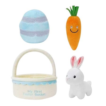 Easter Plush Toy Stuffed Doll Animals Rabbit Carrot Handheld Basket Easter Gift For Friends And Children Toys Holiday House Decors