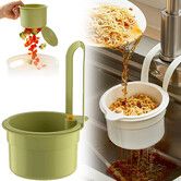 Self Cleaning Kitchen Sink Strainer Basket Dumping Waste Catcher Faucet Hanging Draining Basket Trash Filter Color Green
