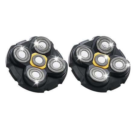 2Pcs Shaver Replacement Heads Compatible with Microtouch Titanium Head Shaver, for Bald Men