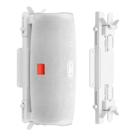 Speaker Mount Wall Ceiling Mount for JBL Charge 4, Charge 5, Flip 6, Flip 5, Wall Bracket Metal Holder for Speaker from 6.85 to 9.2 inches, White