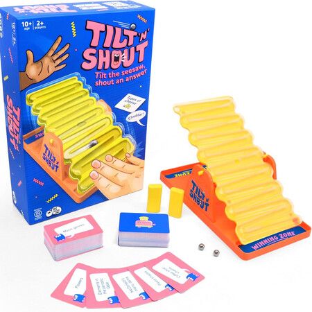 Tilt and Shout Game, Fun Family Desk Board Games, Interactive Marble-Run Games Speedy Fast-Paced for Game Night