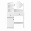 Dressing Table with Mirror White Makeup Vanity Dresser Desk Modern Bedroom Furniture Home Organiser Decoration Storage 2 Drawers Shelves 1 Cabinet